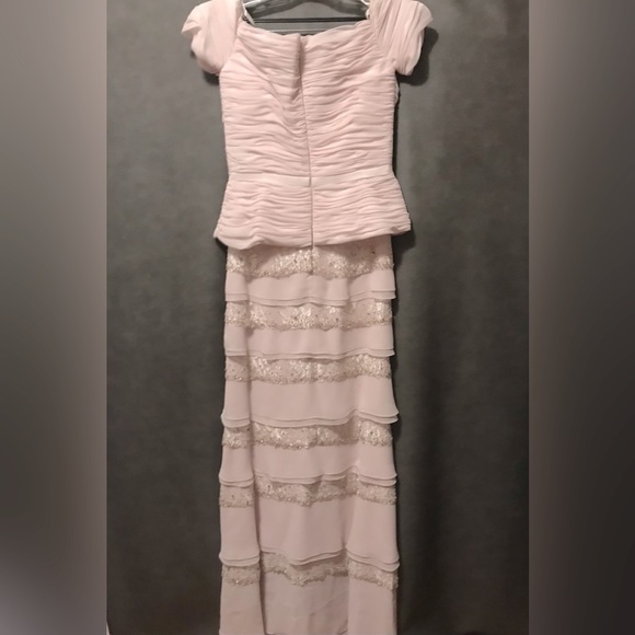 Daymor Couture Blush MOB / MOG Gown Ruched Bodice w/ Beaded Tiered Skirt… - Picture 6 of 9